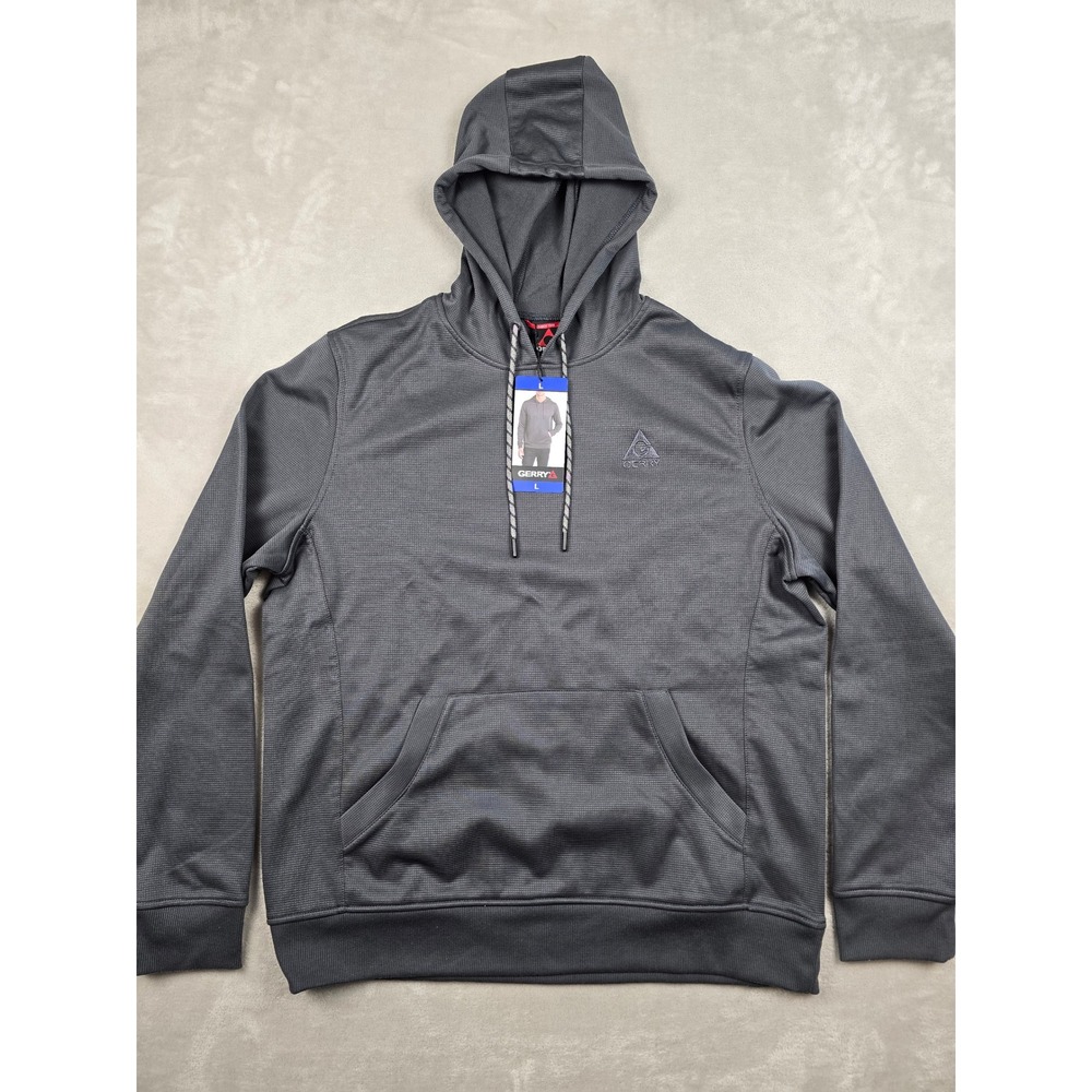 Gerry‎ Hoodie Mens L Gray Active Warmth Comfort Performance Pullover Sweatshirt